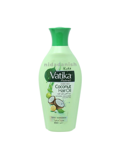 Vatika Hair Oil Coconut with Heena , Nourish & Strengthen Hair, Scalp for Healthy, Radiant Hair, 400ml (Pack of 6)