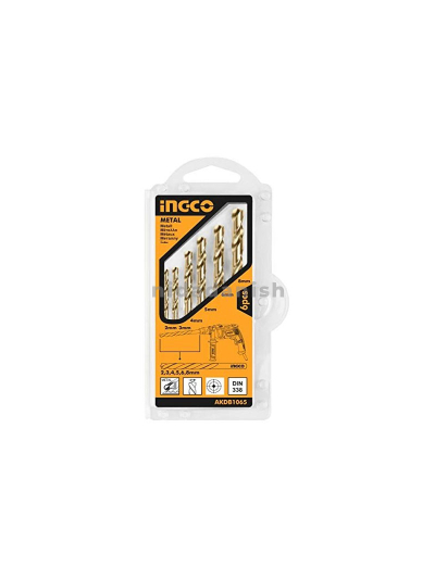Ingco HSS Twist Drill Bits Set 6pcs AKDB1065