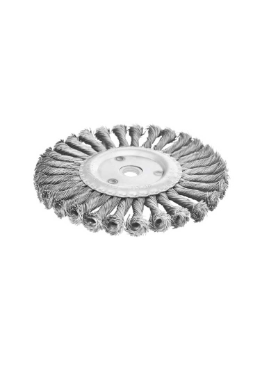 Total Wire Disc Brush 125mm Twisted Hard Silver TAC35051