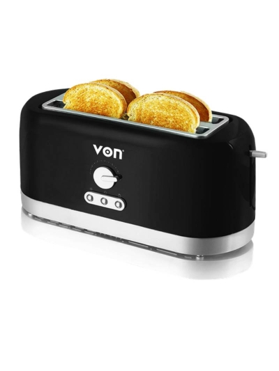 Von Toaster 4 Slice, Black VSTP0-4MVK