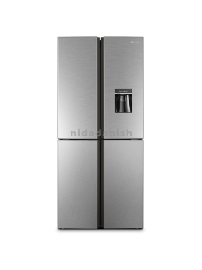 Hisense Refrigerator 392L 4 Cross Door with Water Dispenser, Total No Frost, Super Wide Space, LED Lighting, Multi Air Flow Technology H520FI-WD