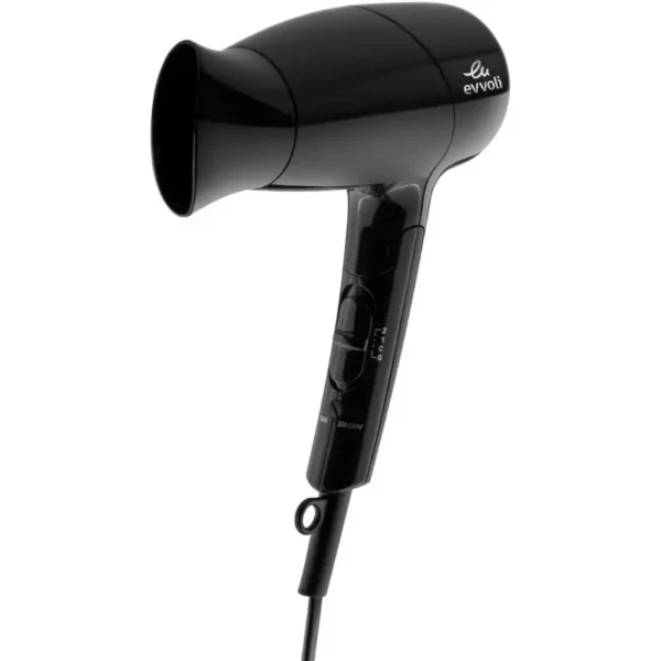 Evvoli Hair Dryer 1500W with 4 Speeds, Foldable Handle Black EVHC-HD1500B - Image 2