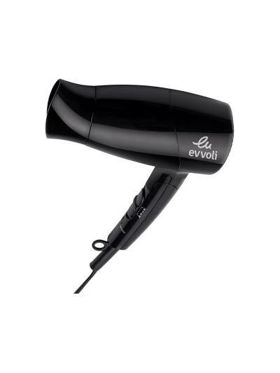 Evvoli Hair Dryer 1500W with 4 Speeds, Foldable Handle Black EVHC-HD1500B