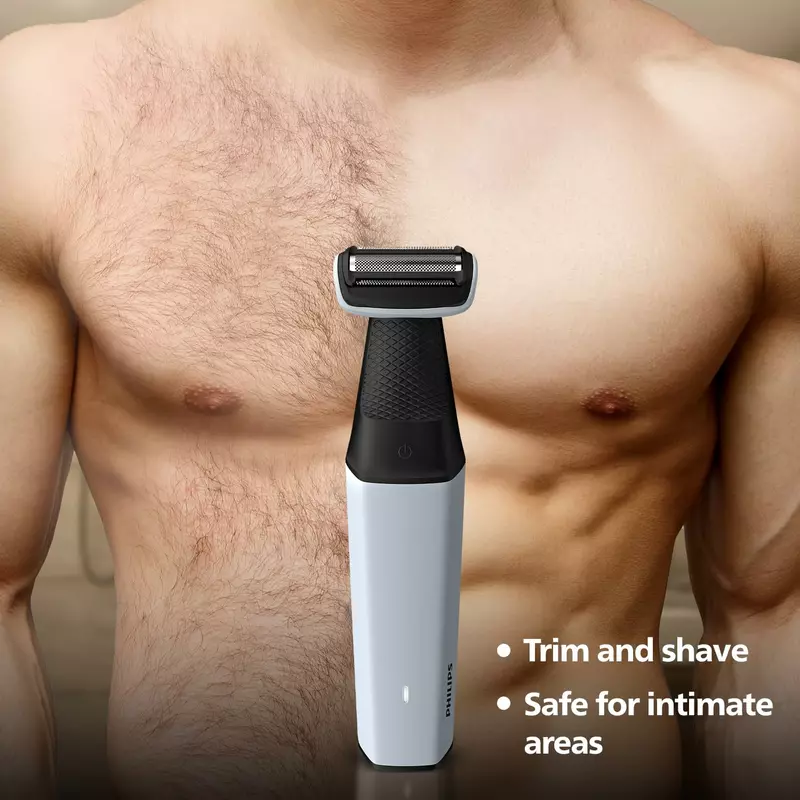 Philips Cordless Bodygroom & Intimate Areas Trimmer, Clinically Tested for Sensitive Skin, 40 min Runtime, Bi-directional Trimmer and 3mm Comb Series 3000 BG3007 - Image 8
