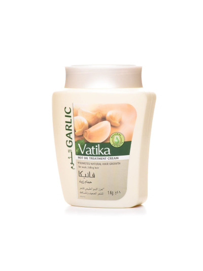 Dabur Vatika Naturals Hair Mask - Natural Solution for Deep Conditioning - Nourishing Hair Mask for Dry, Damaged Hair - Revitalize and Rejuvenate for Weak Breaking Hair - With Garlic Extracts 1KG Garlic (Pack of 3)