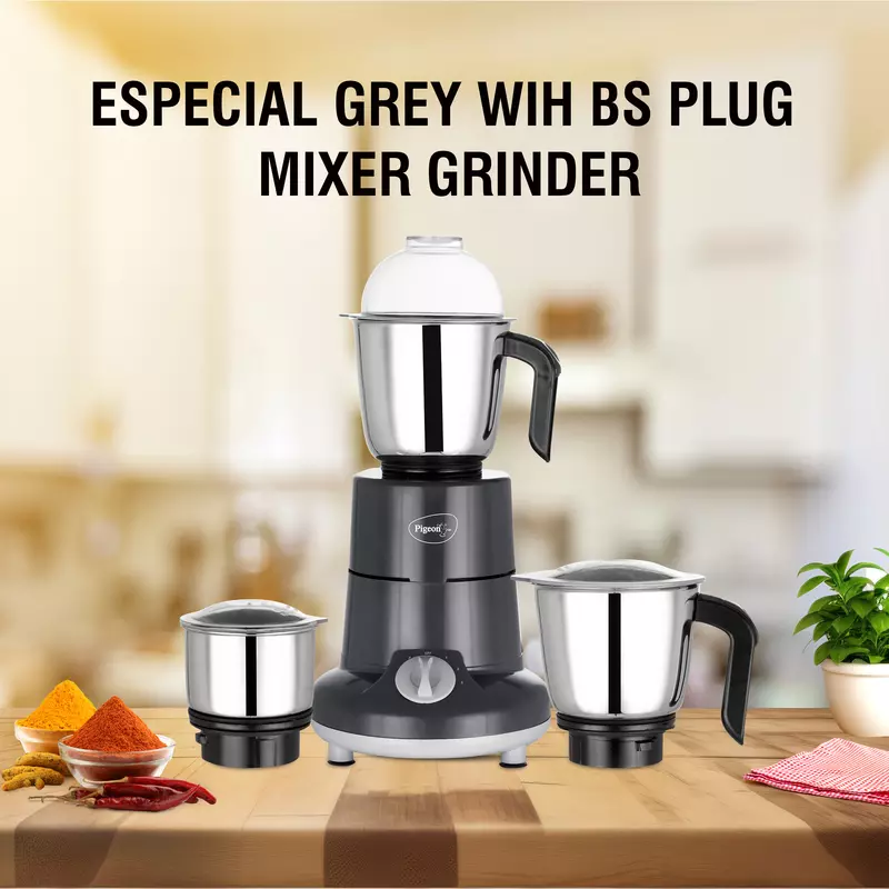Pigeon Mixer Grinder 750w Stainless Steel Jar Copper Motor Removable Jar Compact design 1.5L 1.0L 0.4L Jars Especial - Image 7