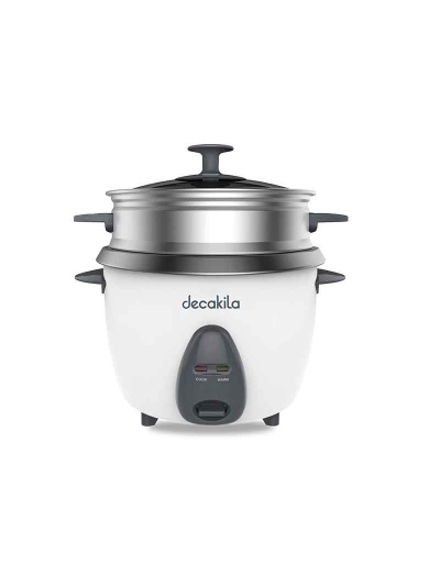 Decakila Rice Cooker 1.8L 700W 10 Cups Non Stick Easy to Clean With 1 Spoon With 1 Measuring Cup Split Power Cord KEER034W