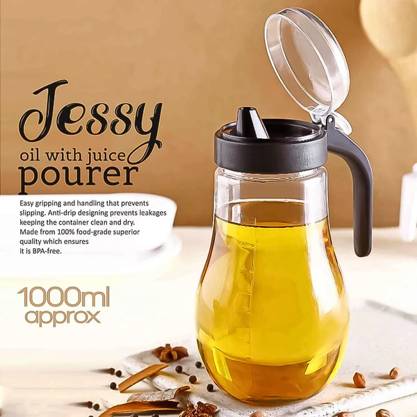 Apex Jessy Oil with Juice Pourer 1000ml Easy Grip Handle Anti Drip Bpa Free 450209 - Image 6