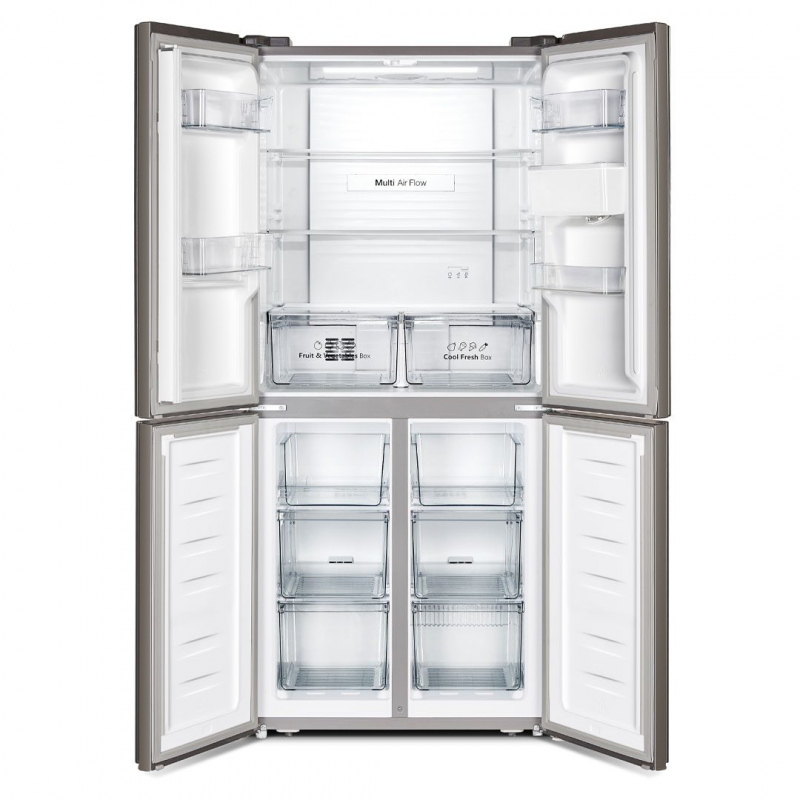 Hisense Refrigerator 392L 4 Cross Door with Water Dispenser, Total No Frost, Super Wide Space, LED Lighting, Multi Air Flow Technology H520FI-WD - Image 3