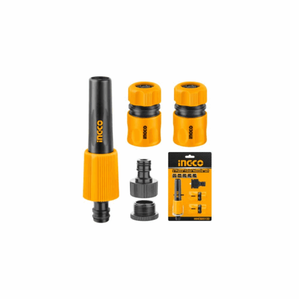Ingco 5pcs Twist Nozzle Set, Plastic Hose HHCS05122 - Image 3
