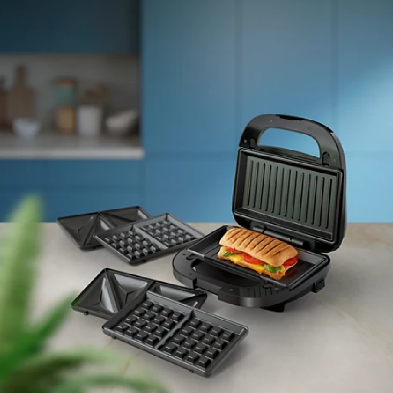 Philips 3in1 Sandwich, Panini & Waffle Maker 5000 Series 750W with Removable Nonstick Plates HD2350/80 - Image 10