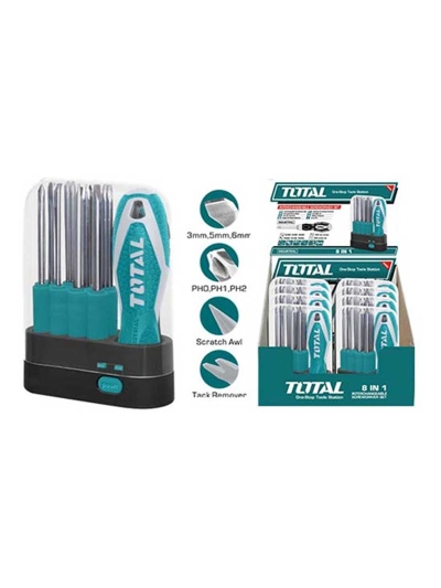 Total Interchangeable Screwdriver Set 9pcs THT250906