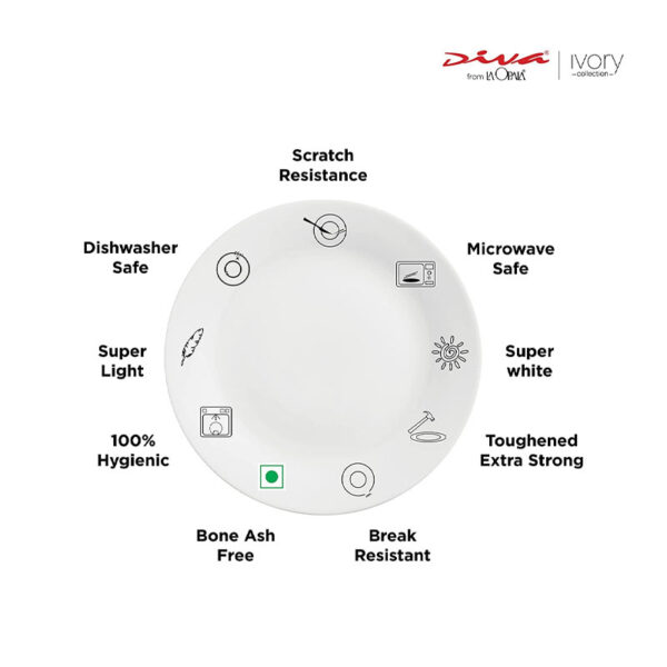 La Opala Dinner Set Citron Weave Classique 20 Pieces LW020 - Image 5