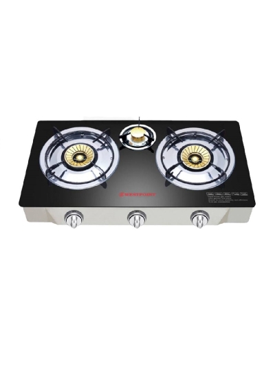 Westpoint Gas Stove 3 Burner Glass Top WTIL-3817.GIG
