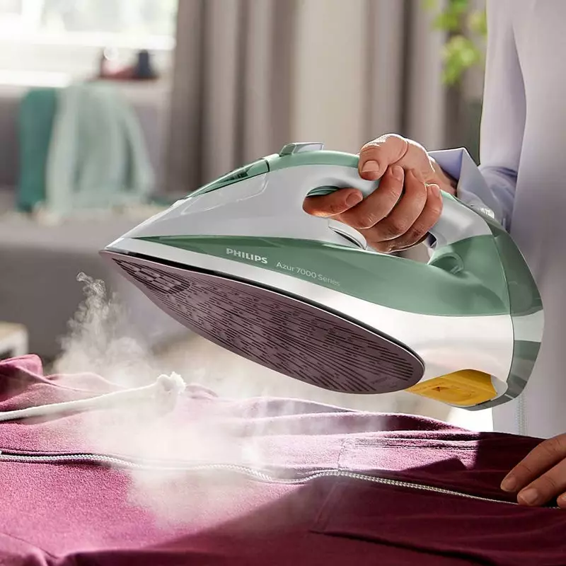 Philips Steam Iron HV 2600W 300ml , 220g Steam Boost, Quick Calc Release and SteamGlide Plus Soleplate, 7000 Series Green DST7012 - Image 6