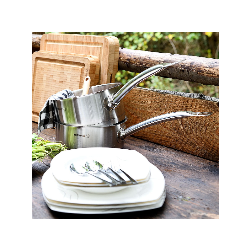Korkmaz Proline Gastro Saucepan 14x7cm (Satin) A2711 - Image 2