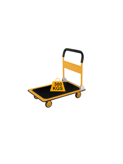 Ingco Foldable Platform Hand Truck 300kgs with Steel Handle Comfortable Foam HPHT13002