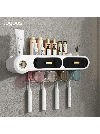 Generic Toothbrush Holder Set Toothbrush Storage Rack Automatic Toothpaste Squeezer Dispenser All-in-One Bathroom Accessories