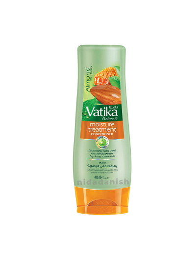 Vatika Conditioner Moisture Treatment, Enriched with Almond & Honey, Deep Nourishment, for Dry and Frizzy Hair 200ml (Pack of 3)