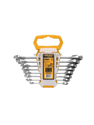 Ingco Ratchet Spanner Set 8pcs HKSPAR1082
