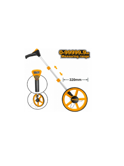 Ingco Odometer Measuring Wheel 99999.9m with Inch & Metric, Digital Display HDMW23