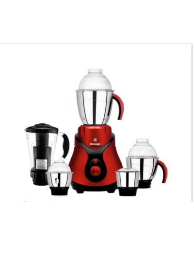 Orange Mixer Grinder 750W with 3pcs Stainless Steel Jars, 1 Polycarbonate Juice Jar BELLONA