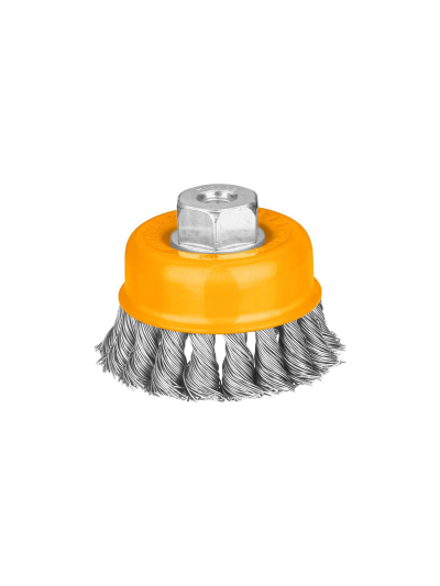 Ingco Twist Wire Cup Brush with Nut 100mm WB21002