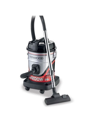 Kenwood Drum Vacuum Cleaner 2200W 25L Tank Vacuum Cleaner With 8M Extra Long Power Cord Removable & Washable Filter Multi Surface For Home & Office VDM60.000BR