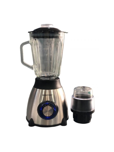 Westpoint Blender 1.5L Glass Jar 550W with Grinder Stainless Steel WBLY-15522.I