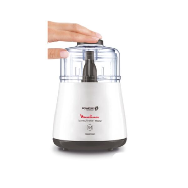 Moulinex Multi Moulinette Chopper 1000W, Powelix Blade Technology, 6 in 1 Functions Blade for Blending, Mixing and Chopping, Easy 1-2-3 Start Up, Ultra Powerful Motor, DPA144 - Image 2