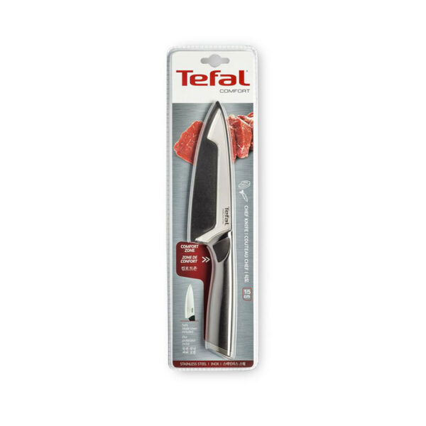 Tefal Comfort Chef Knife 20cm Ideal For Slicing & Chopping All Types of Food High Performance Stainless Steel K2213204 - Image 2