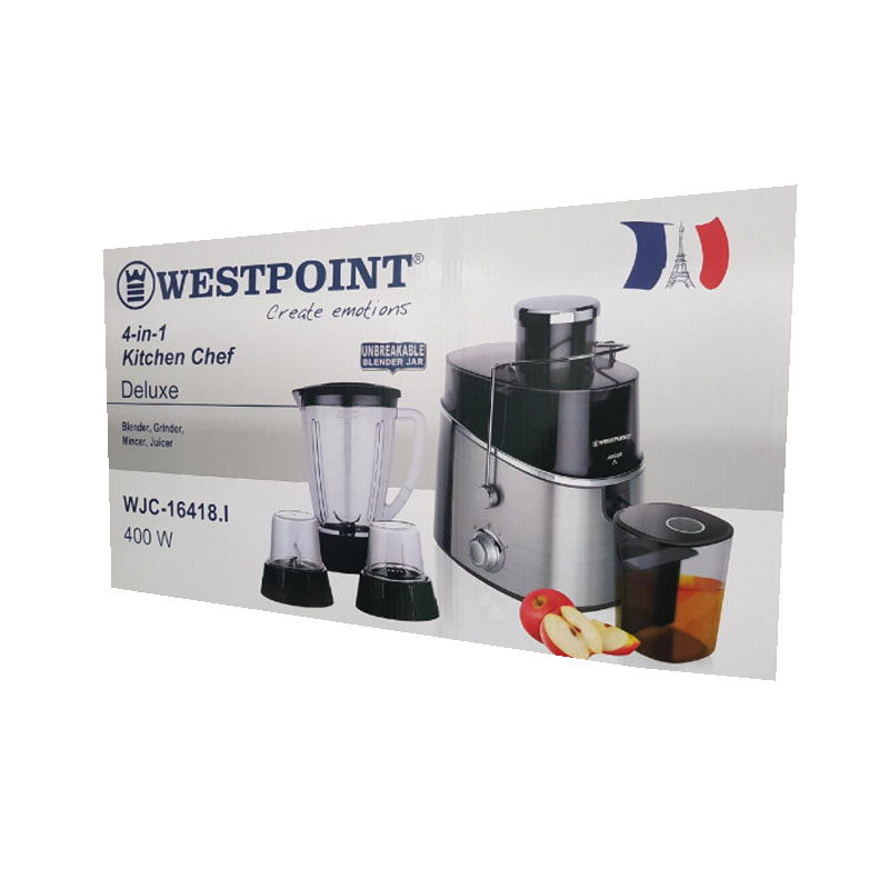 Westpoint Kitchen Chef Food Processor 400W 1.6L Jar 4in1 Blender Grinder Mincer Juicer Stainless Steel WJC-16418.I - Image 4