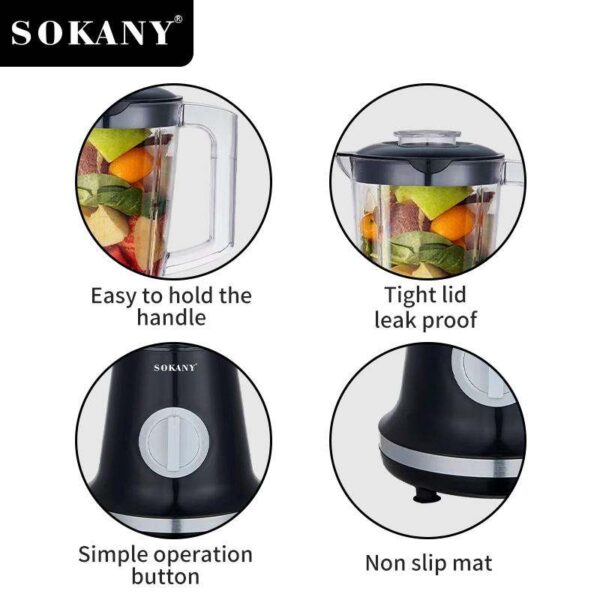 Sokany Blender 1.5L Multi-functional Stainless Steel Blades Powerful Motor 500W SK-JB-181 - Image 3