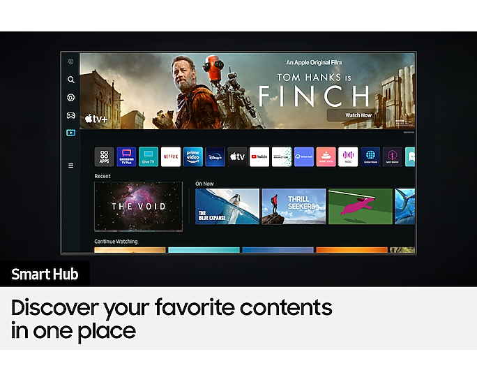 Samsung 75" LED 4K Crystal UHD Smart TV, Air Slim Design, Q-Symphony, Game Mode, Smart Connectivity, SolarCell Remote 75BU8000