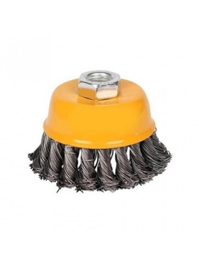 Ingco Cup Twist Wire Brush With Nut 100mm WB21001