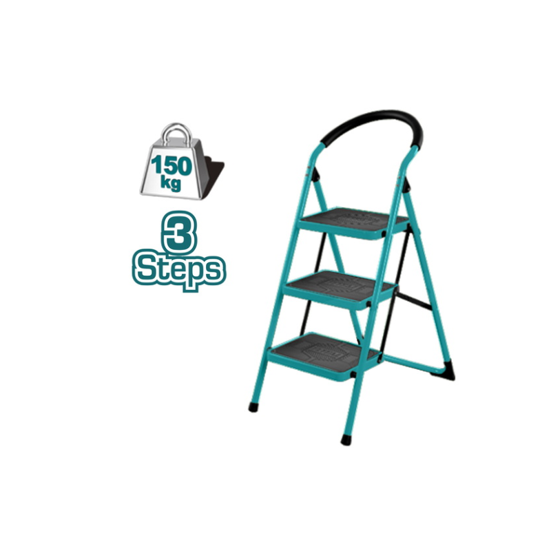 Total Steel Ladder 3 Steps 380x260mm Max Load 150Kg THLAD09031 - Image 2
