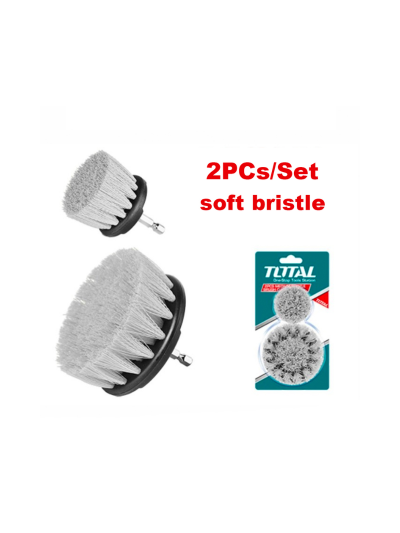 Total Soft Bristle Cleaning Brush 2" & 3.5" 2pcs Set TACS3235