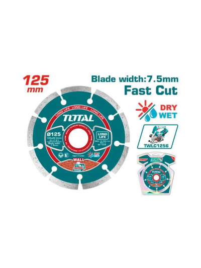 Total Fast Cutting Diamond Disc, Dry/Wet 125x22.2mm TAC111254