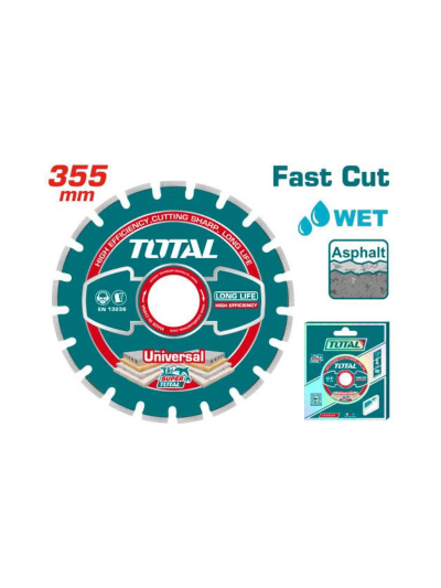 Total Diamond Disc For Asphalt & Concrete Cutting 355x25.4mm TAC2113551