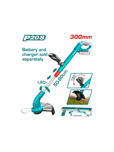 Total Grass Trimmer Cordless Lithium-ion 20V 300mm TGTLI20018