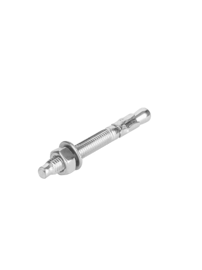 Total Galvanized Wedge Anchor 3/8"x2-1/2" Carbon Steel, Zinc Plated Finish THWWA382121 (Pack of 100pcs)