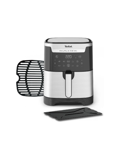 Tefal 2in1 Air Fryer Easy Fry & Grill XXL 6.5L 1830W with Grill Plate Digital Display & Timer EY801D27