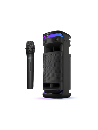 Sony Bluetooth Party Speaker ULT Tower 10 with ULT Button, Powerfull Bass,25hrs Backup, IP67 Rating, Sound & Party Lights, Wireless Mic for Karaoke,Touch Panel SRS-ULT1000