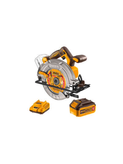 Ingco Cordless Circular Saw 20V with Brushless Motor & Adjustment Settings CSLI18511