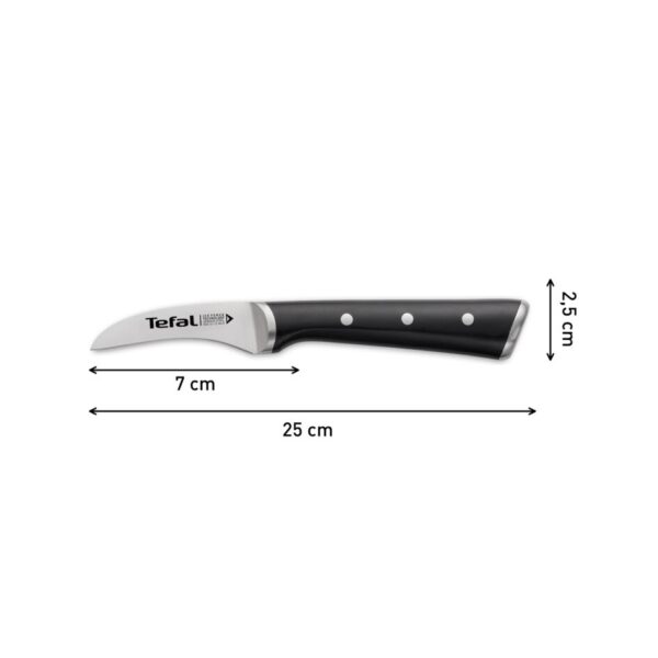 Tefal Ingenio Ice Paring Knife 7cm Ice Force Technology German Stainless Steel Brushed Stainless Steel Black 27.5 x 6 x 2 CM K2321214 - Image 3