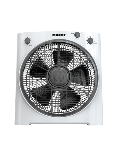Nikai Box Fan 12" Rotating Grill With High Performance Copper Motor 5 PP Blade NF755N2