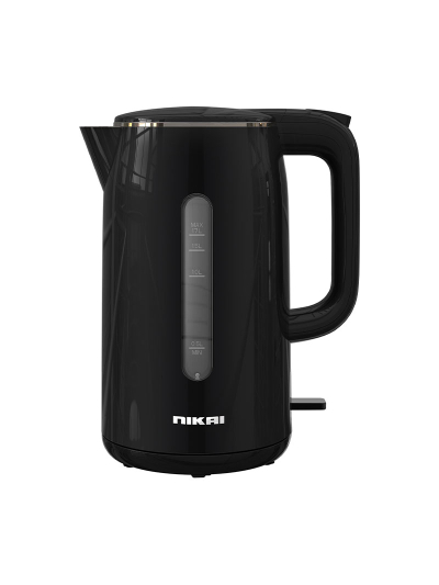 Nikai Kettle 1.7L 2200W Double Layer Stainless Steel Auto Shut Boil Dry Protection Matte Finish Indicator Light NK820T2 - Black