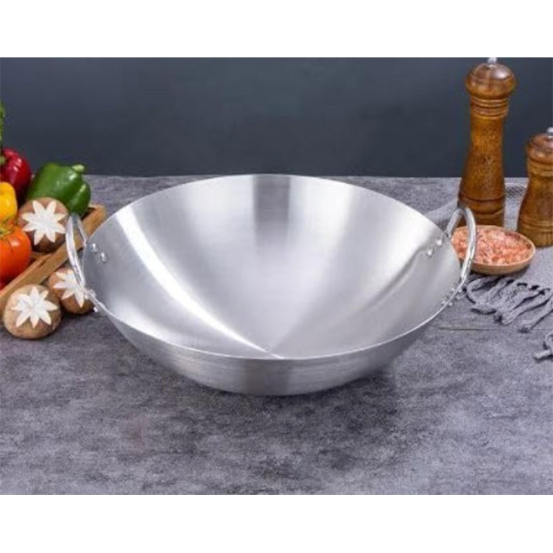 Nadstar Aluminium Karai 12" No5 Heavy Base Aluminum Kadai Deep Frying Kadai with Handle for Kitchen - Image 3