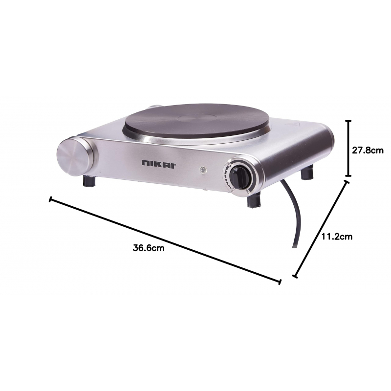 Nikai Electric Hot Plate 1 Plate 1500W Die Cast Iron Hotplates of 188MM Adjustable Thermostat Control NKTOE4N2 - Image 10