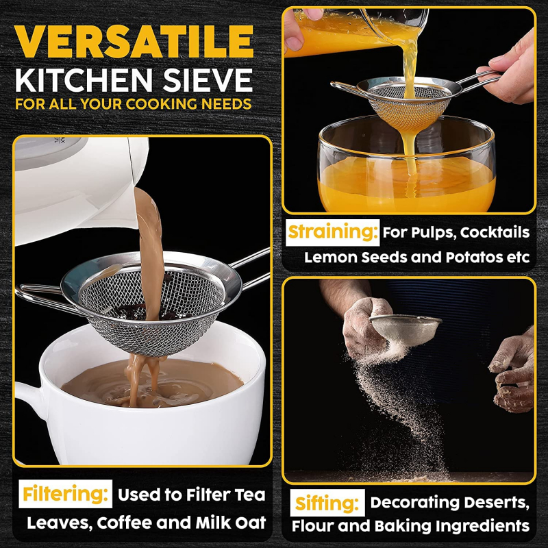 Nadstar Strainer Stainless Steel 16 CM Multipurpose Kitchen Tea Strainer 2023005 - Image 4